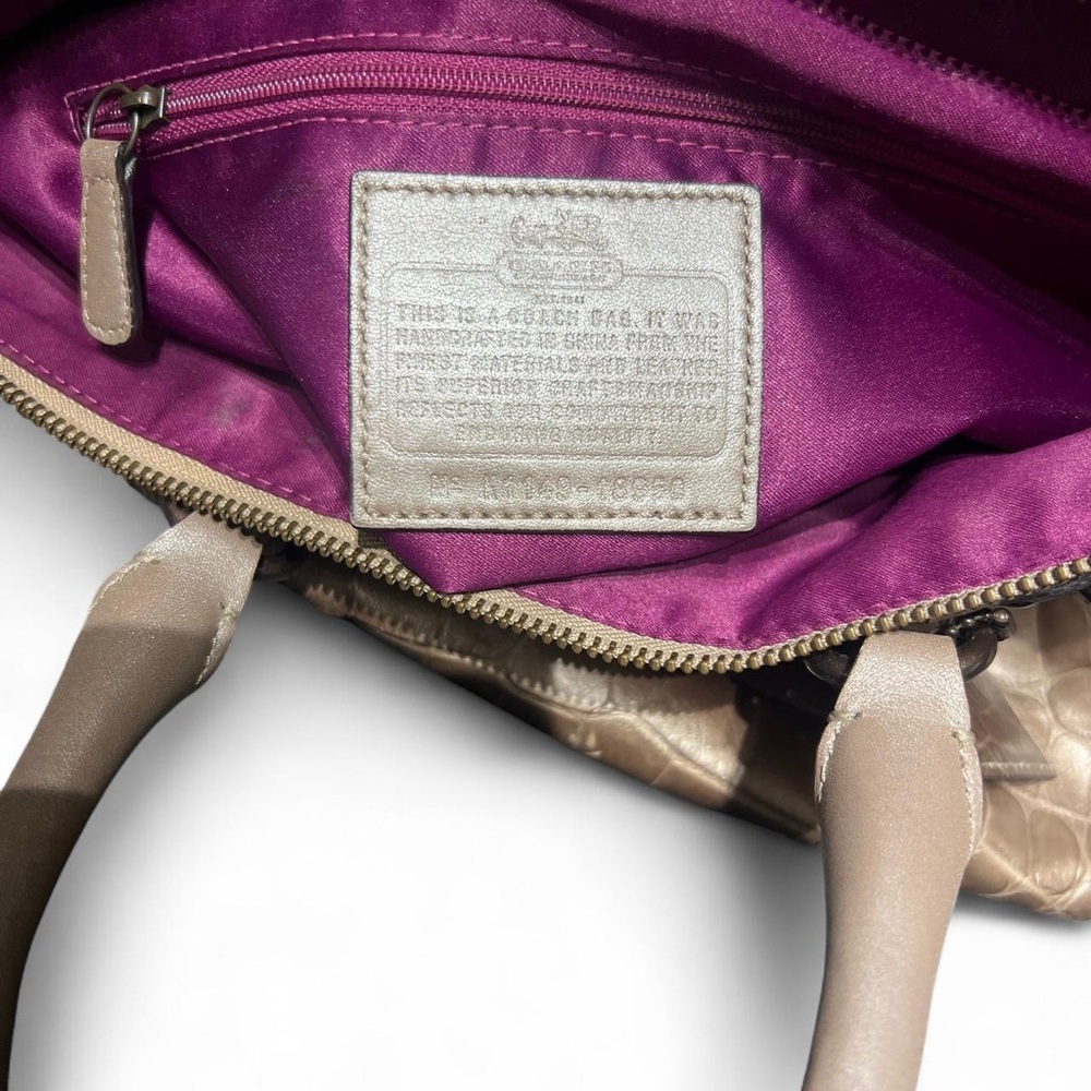 Coach Metallic Brown Croc-Embossed - Picture 5 of 7